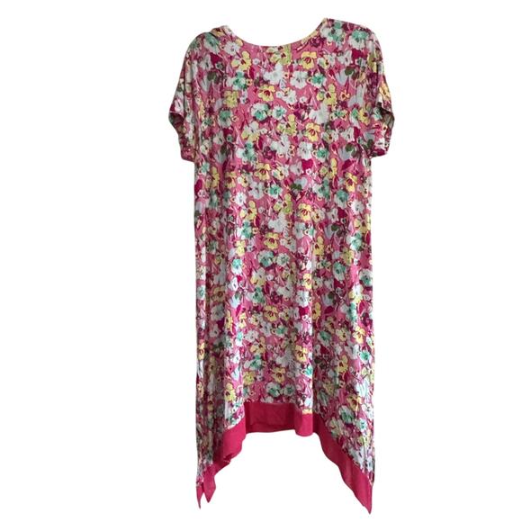 LORI GOLDSTEN Sleepwear Floral Gown NWT $42 Prink Green Yellow Size L - Picture 5 of 7